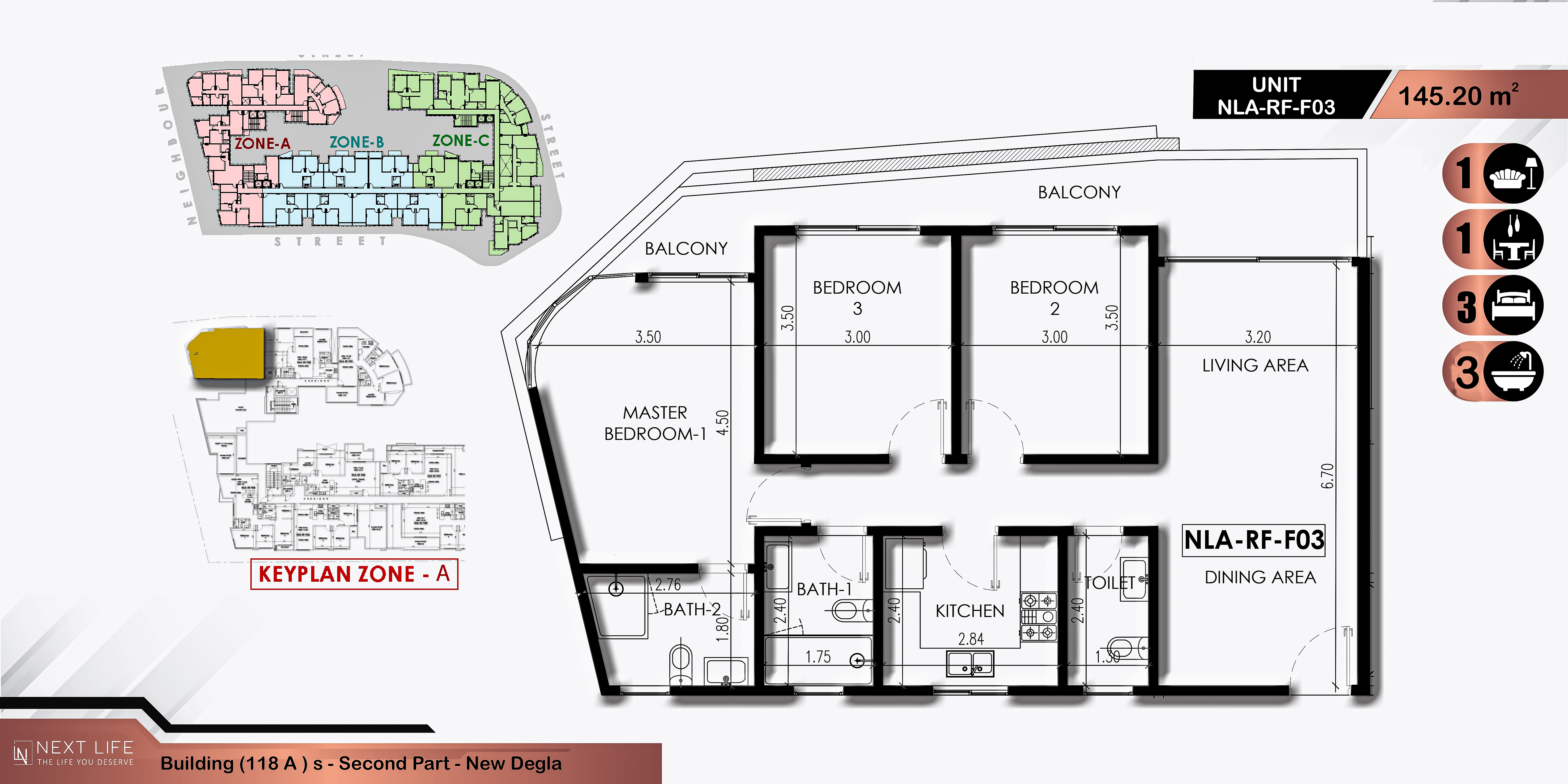 Roof A 145.20m